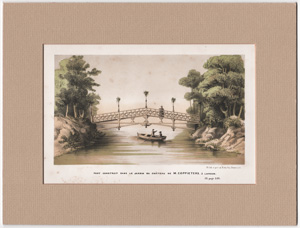 Pont constuit dans le jardin du Chateau de M. Coppieters, a Lophem